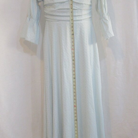 Worth Collective Eyelet Lace Puff Sleeve Midi Dress | Size XL - Picture 6 of 16